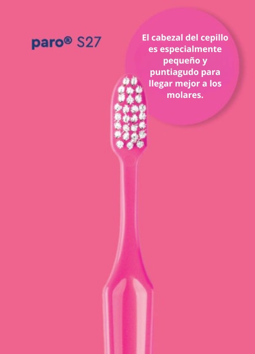 Cepillo de dientes Paro S27 suave con cepillo interdental incluido