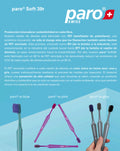 Cepillo dental Paro Soft 39r suave con cepillo interdental incluido hecho de material reciclado